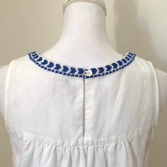 EUC✨J.Crew Linen Blend Embroidered Dress - Picture 10 of 13
